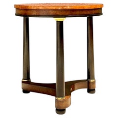 Vintage Richel Muebles Neoclassical Burl Side Table