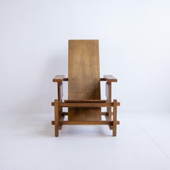 Vintage Rietveld Prototype Wood Chair, Circa 1960, Netherlands