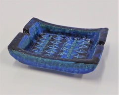 Vintage Rimini Blue Ashtray Catch All by Aldo Londi for Bitosi, 1970s