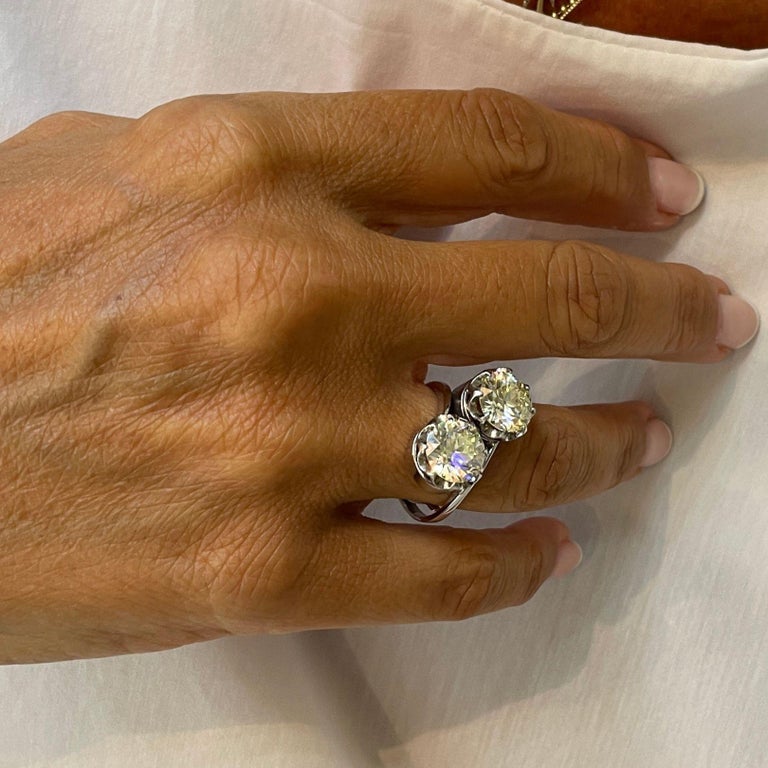 Vintage Ring Convertible into Earrings with Diamonds For Sale at 1stDibs