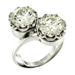 Vintage-Ring, umwandelbar in Ohrringe mit Diamanten