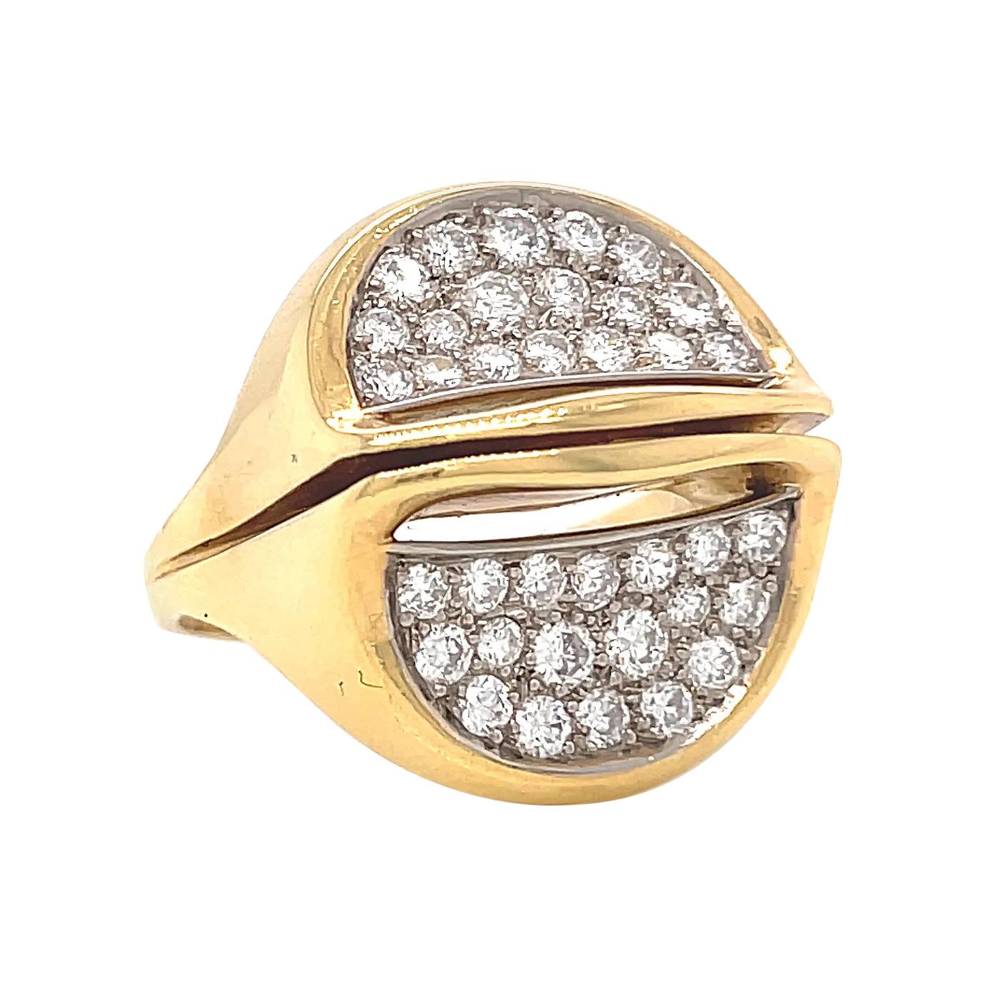 Vintage Ring Diamond 18 Karat Gold Ring