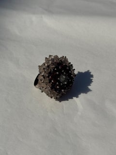 Vintage Ring with Cluster Beading in Semi-Precious Stones