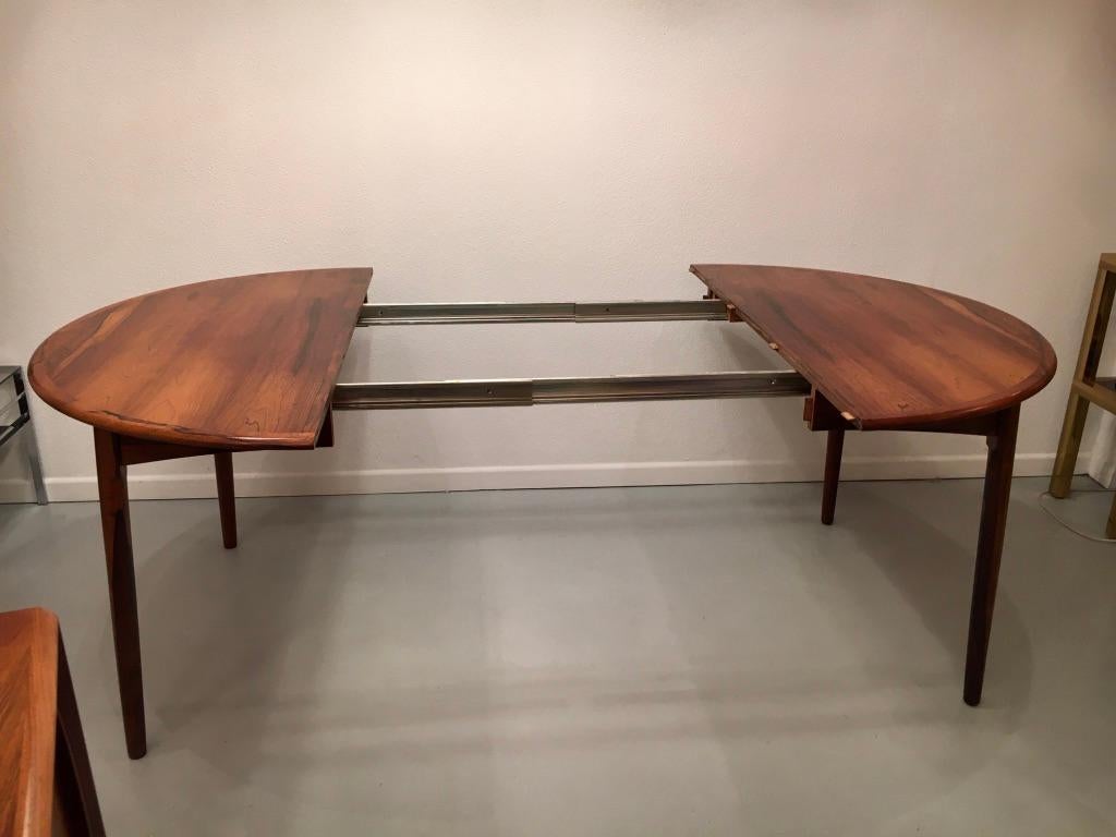 Vintage Rio Rosewood Extendable Dining Table by CJ Rosengaarden, Denmark, 1960s 3