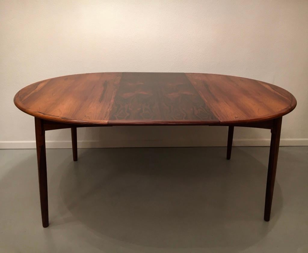 Vintage Rio Rosewood Extendable Dining Table by CJ Rosengaarden, Denmark, 1960s In Good Condition In Geneva, CH