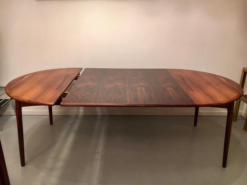 Vintage Rio Rosewood Extendable Dining Table by CJ Rosengaarden, Denmark, 1960s 1