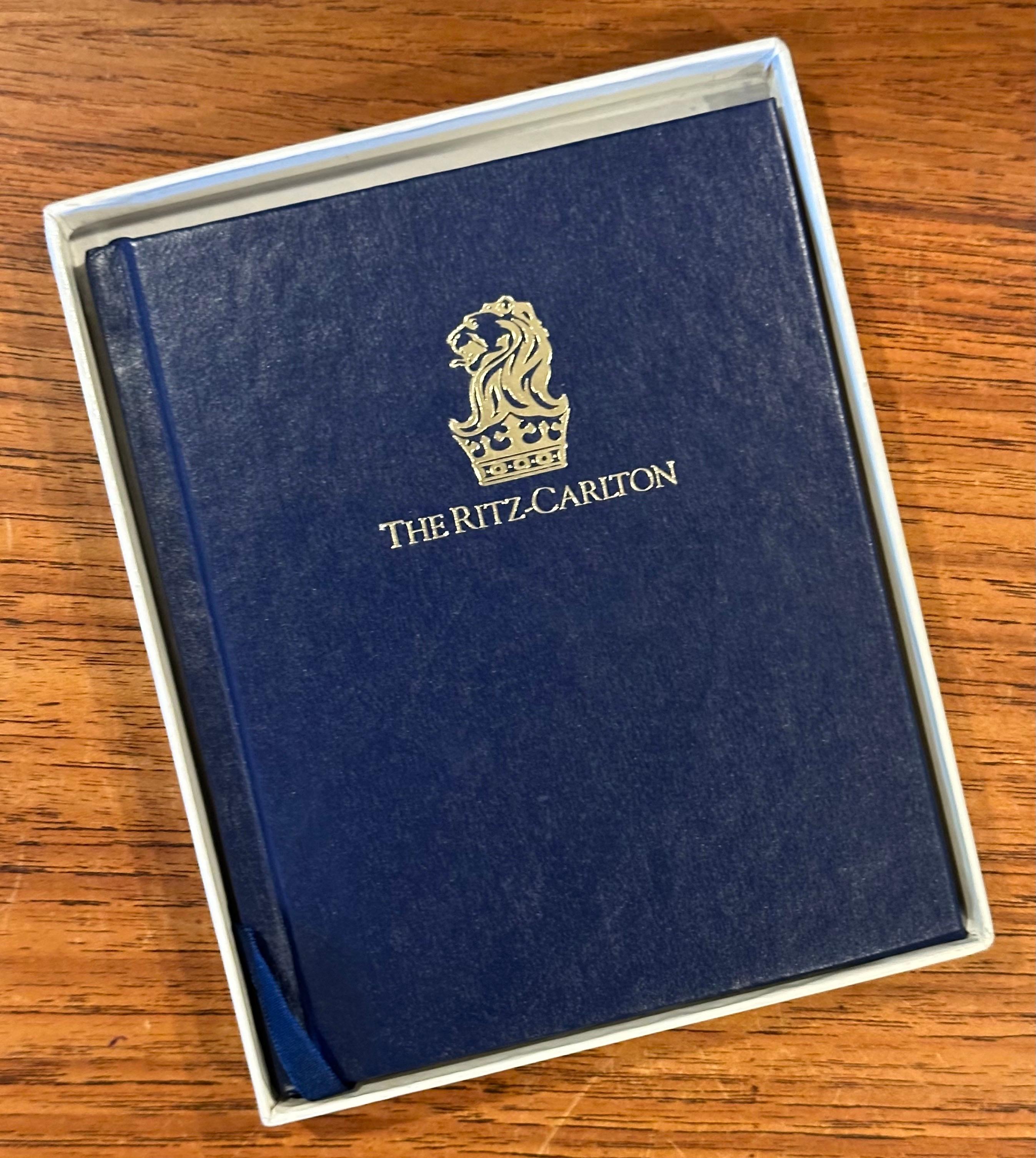 Vintage Ritz Carlton Address / Phone Book with Box For Sale 1