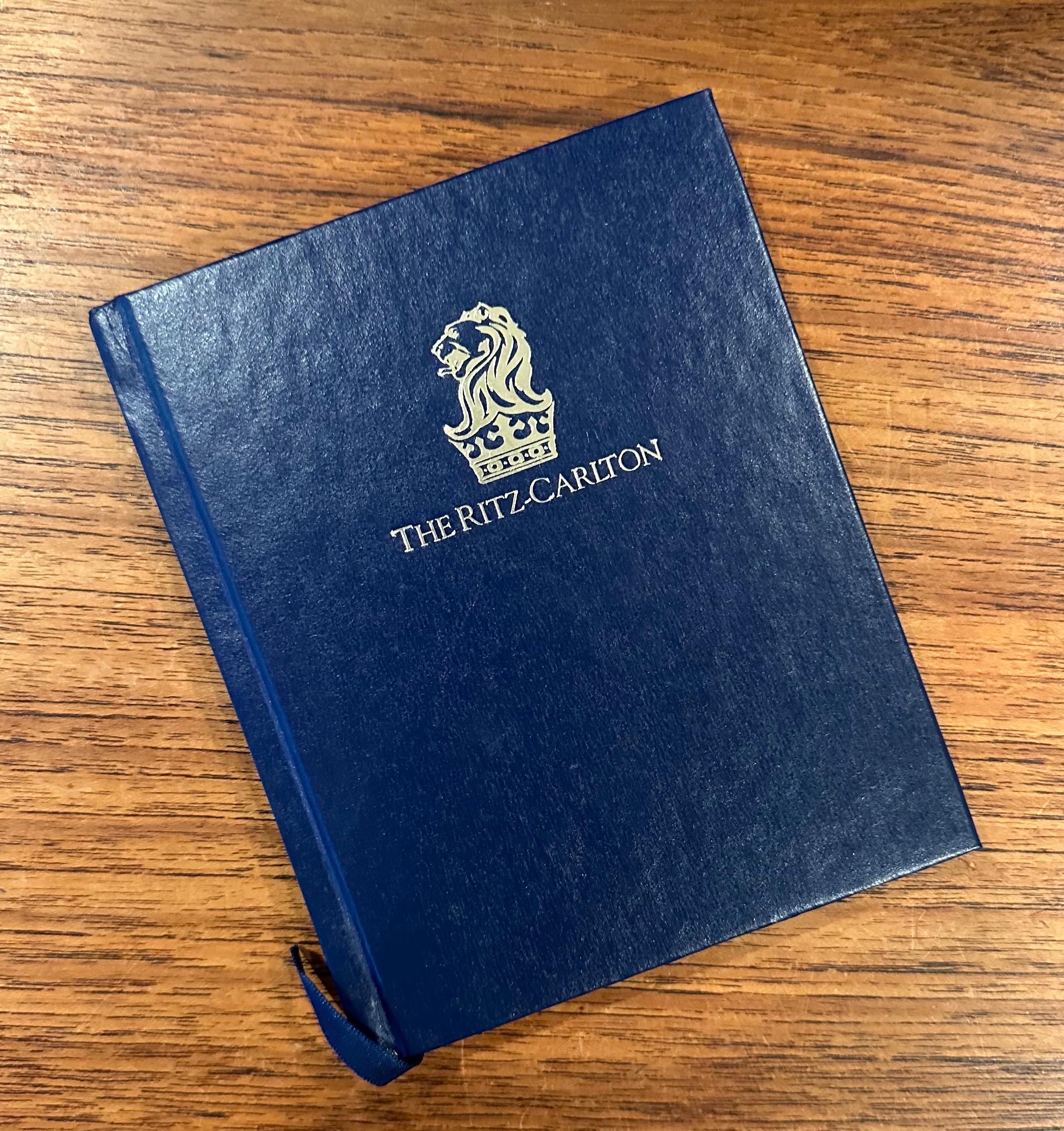 Vintage Ritz Carlton Address / Phone Book with Box For Sale 2