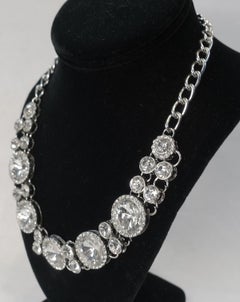 Vintage Rivoli Clear Crystal Necklace