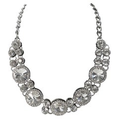 Vintage Rivoli Clear Crystal Necklace