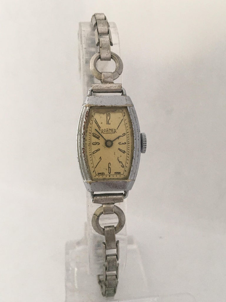 Montre Mécanique Vintage Pour Femme Roamer - Boîtier Acier Inoxydable 22mm, Bracelet Acier, Remontage Manuel