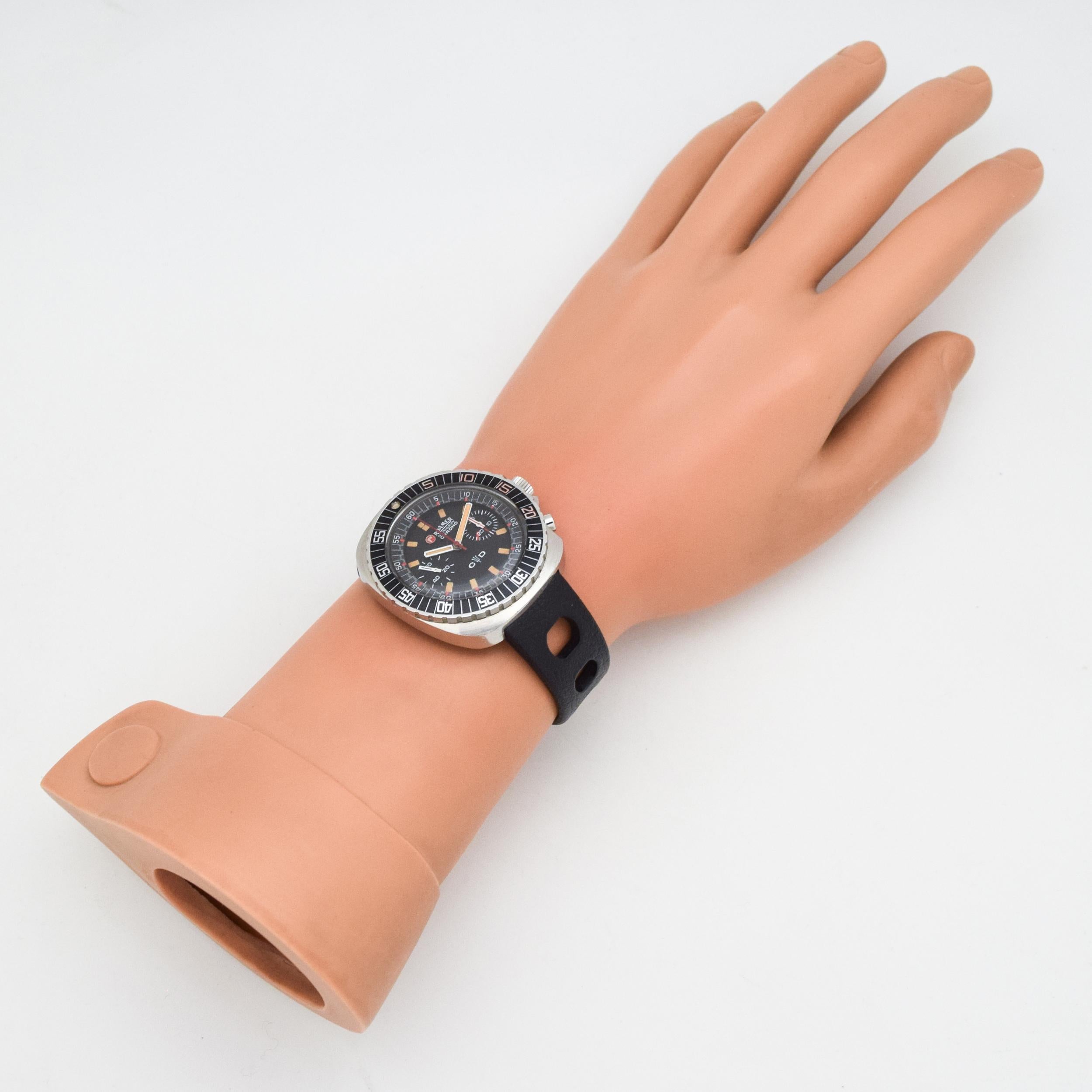Vintage Roamer Stingray Chronograph Stainless Steel Watch, 1960s 2