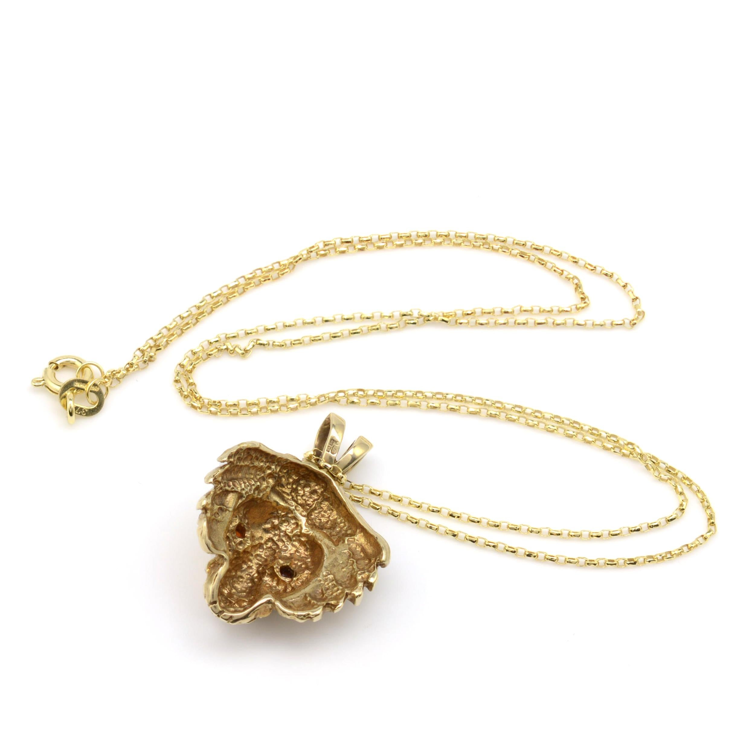 gold lion necklace