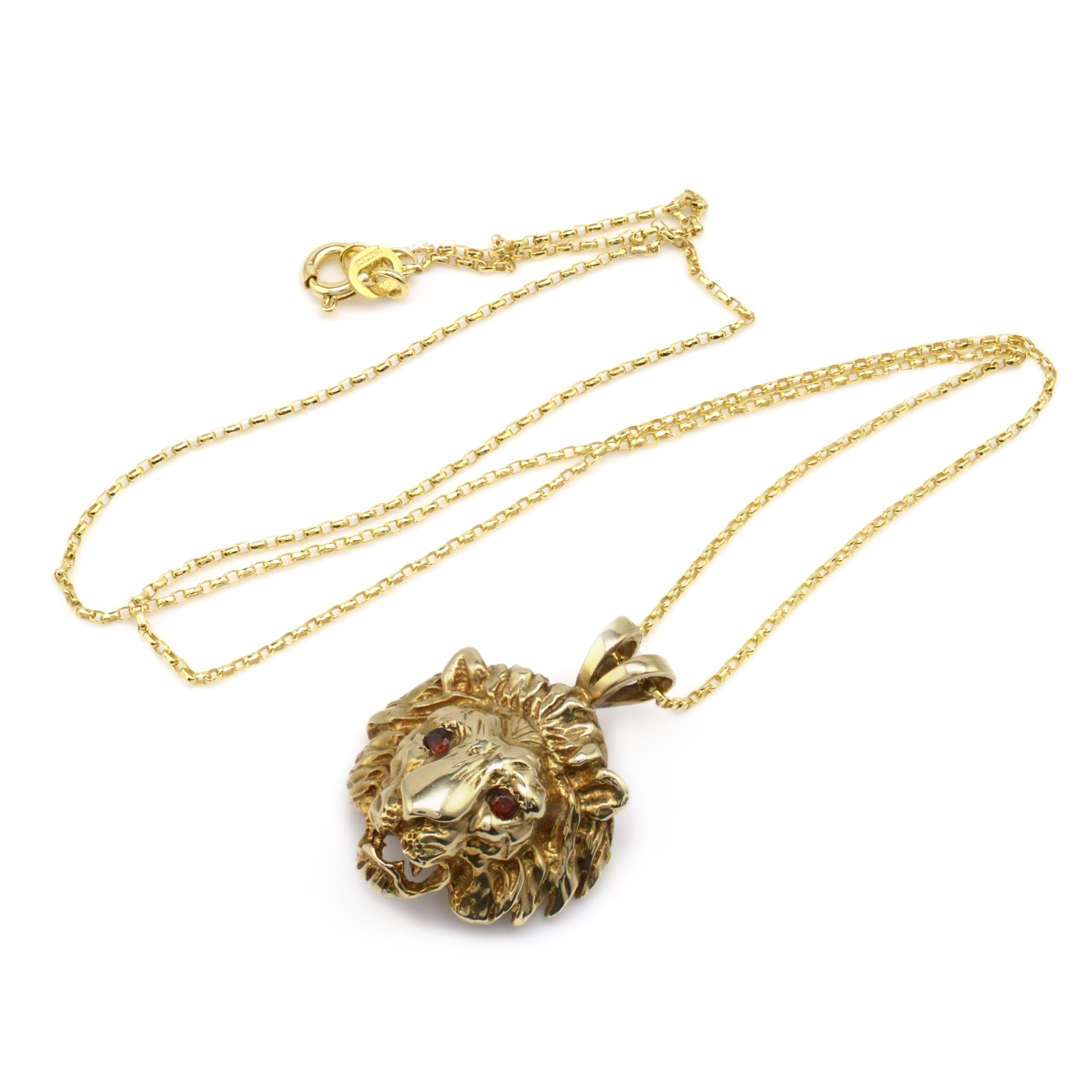 lion pendant gold