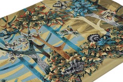 Vintage Robert The Debiève Tapisserie florale et picturale La Forêt  Rug & Kilim