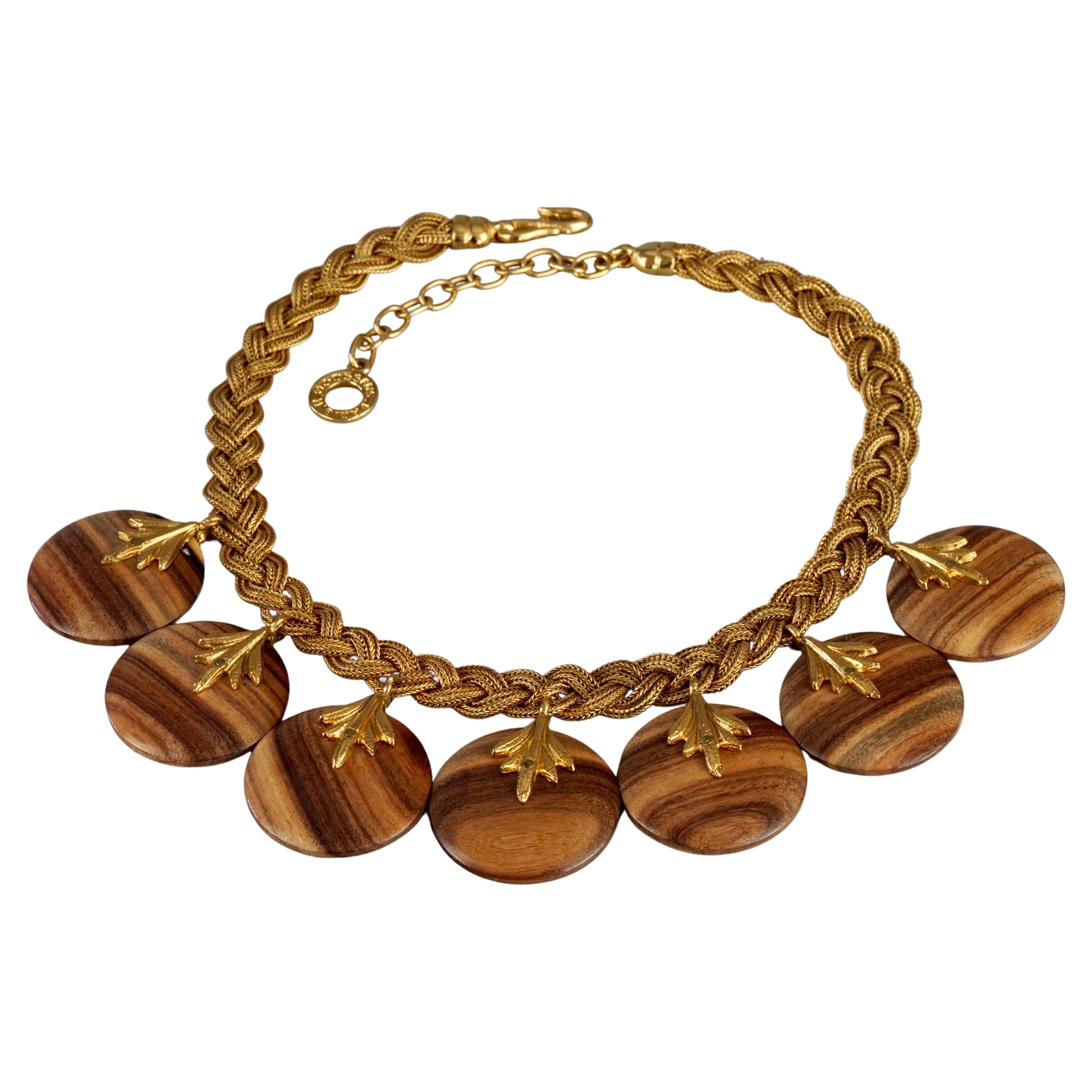 wooden disc necklace