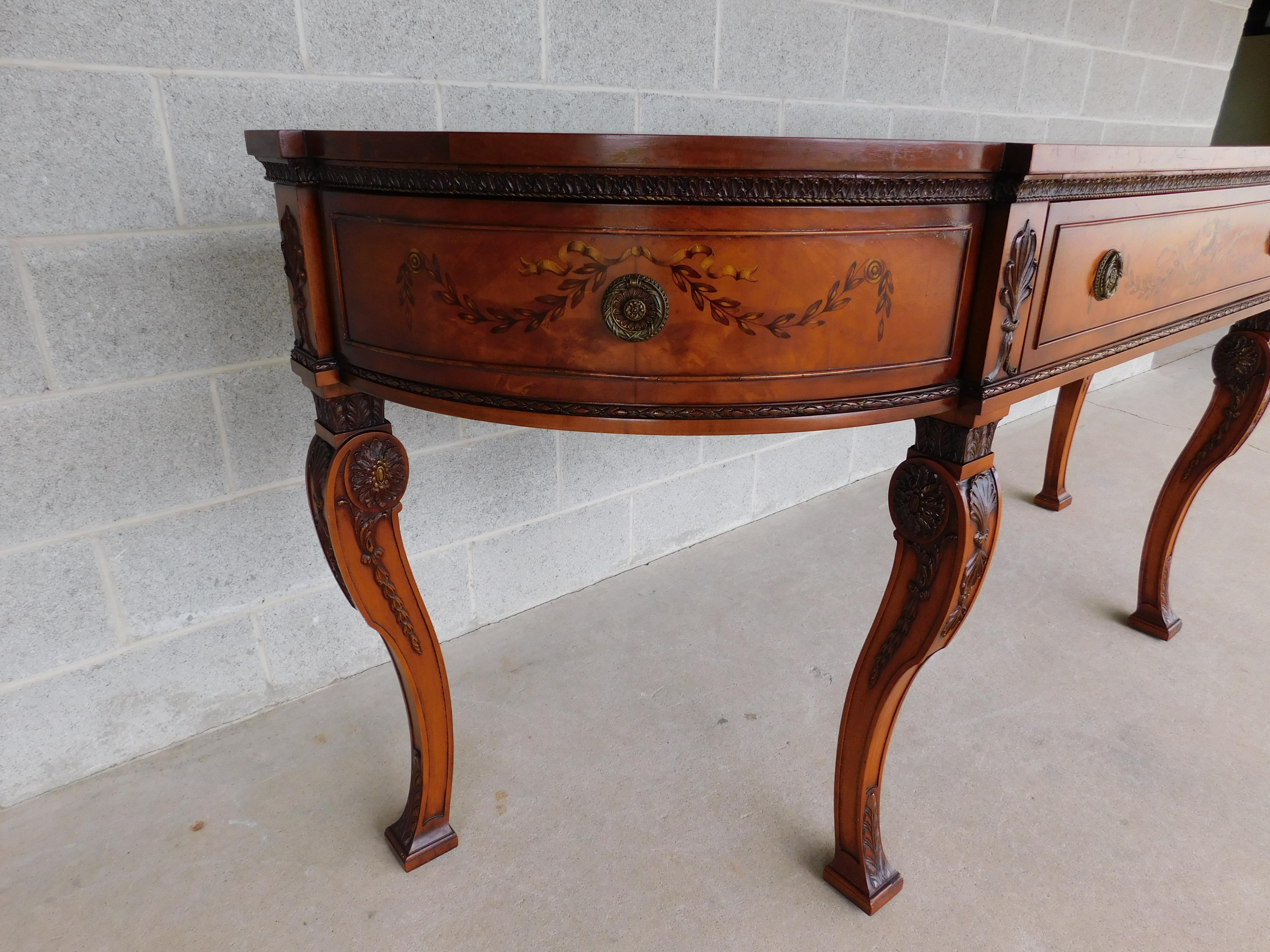 Vintage Robert Irwin Regency Adams Style Satinwood Sideboard 80