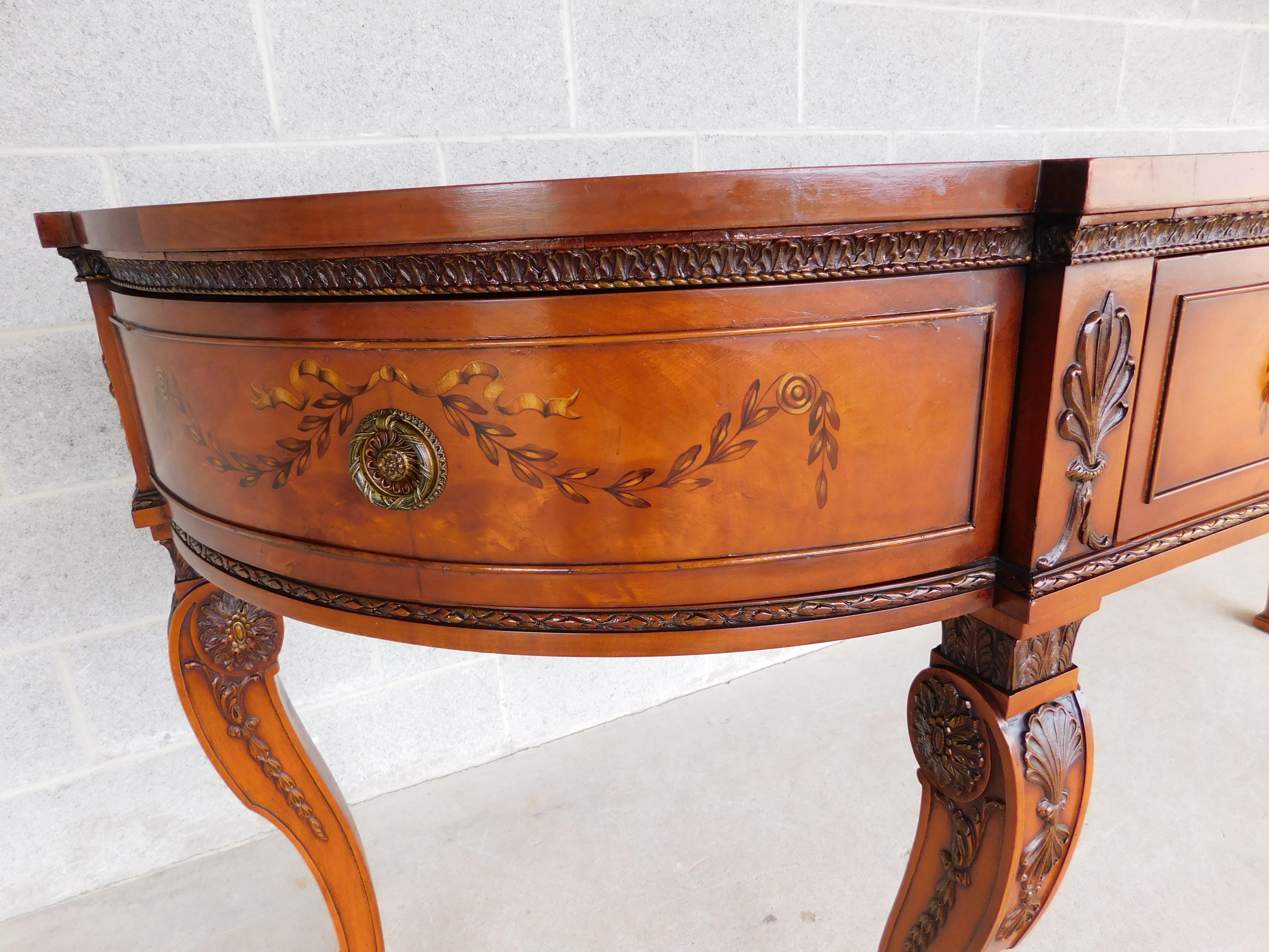 Vintage Robert Irwin Regency Adams Style Satinwood Sideboard 80