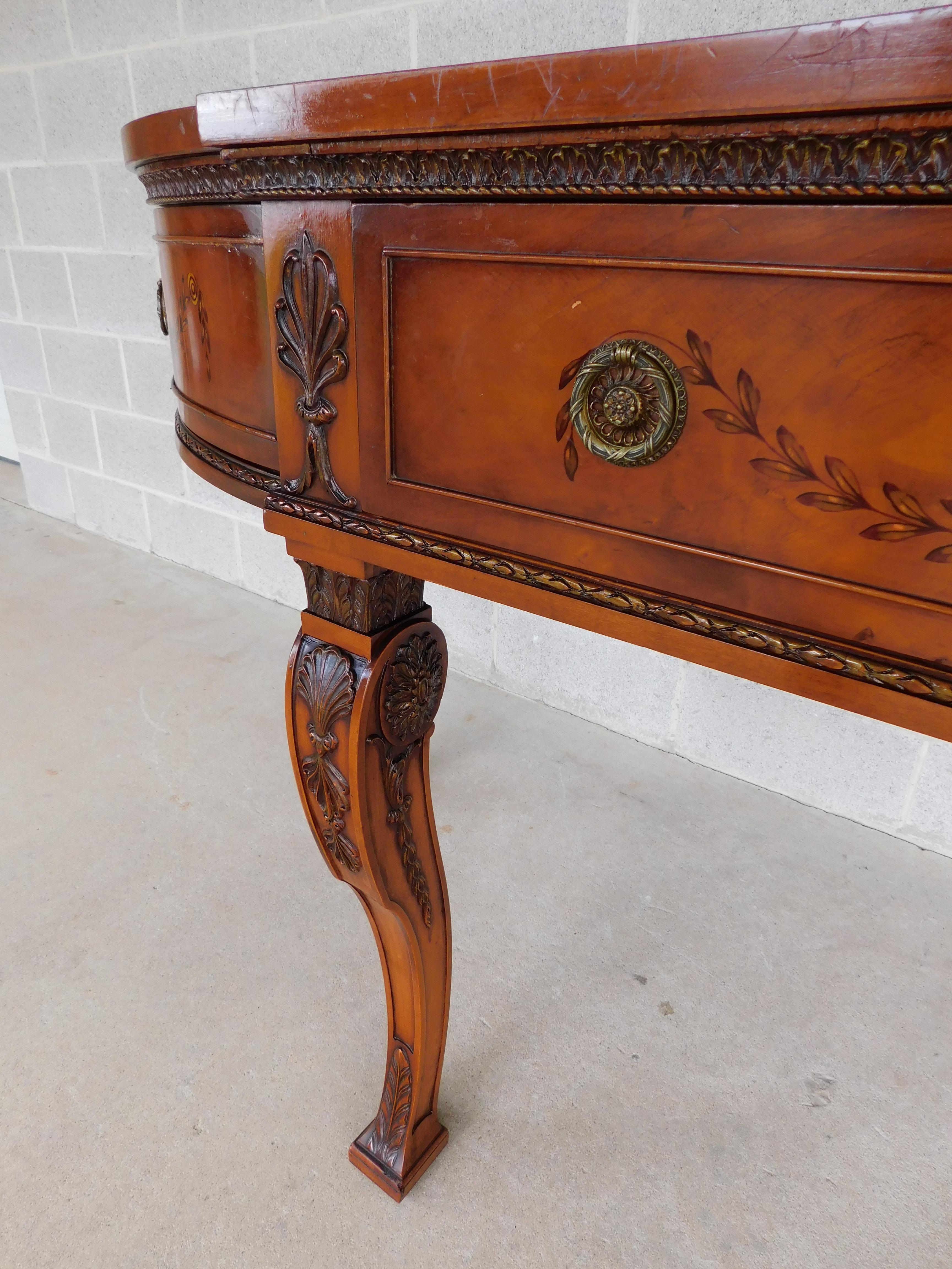 Vintage Robert Irwin Regency Adams Style Satinwood Sideboard 80