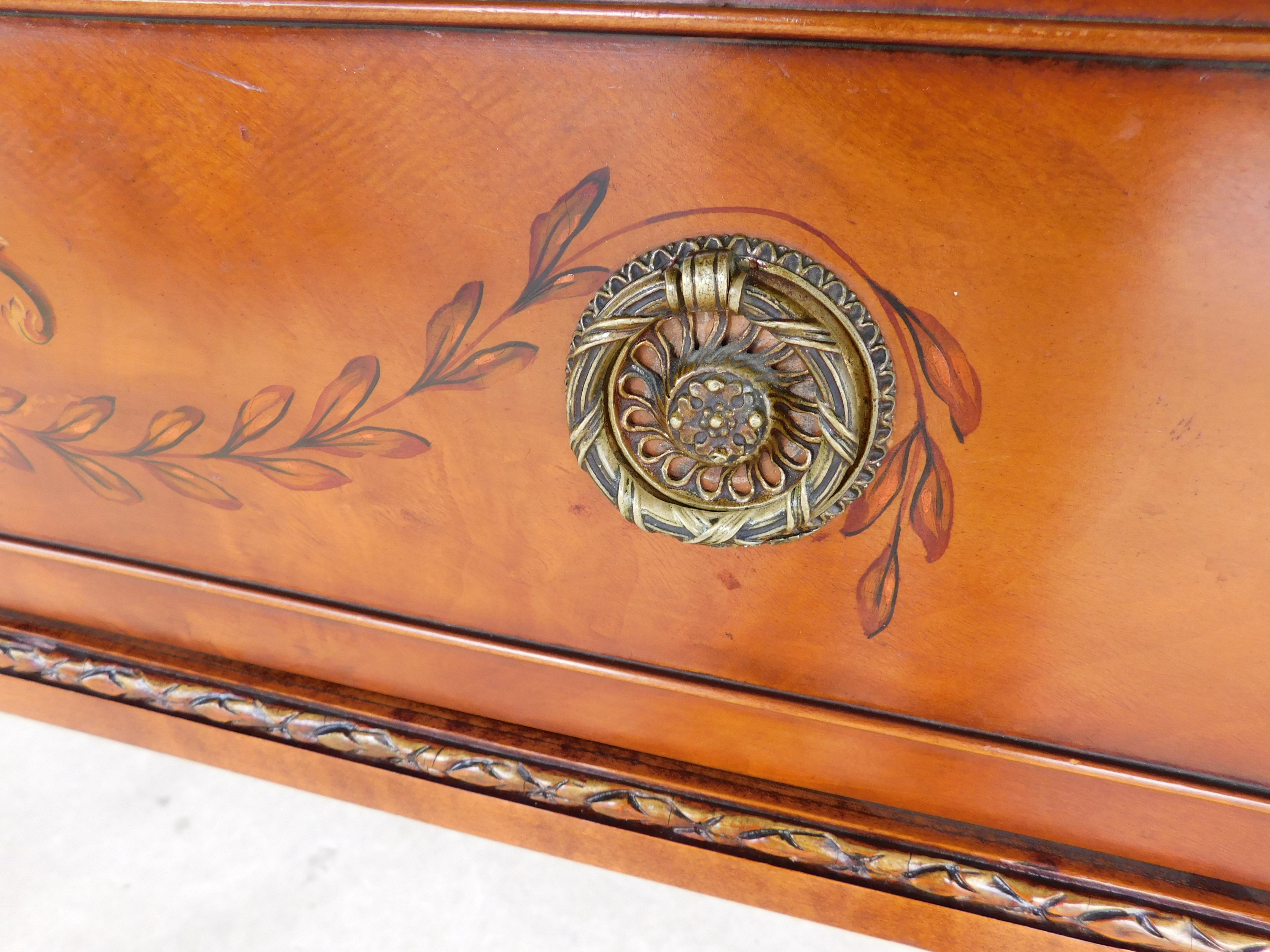 Vintage Robert Irwin Regency Adams Style Satinwood Sideboard 80