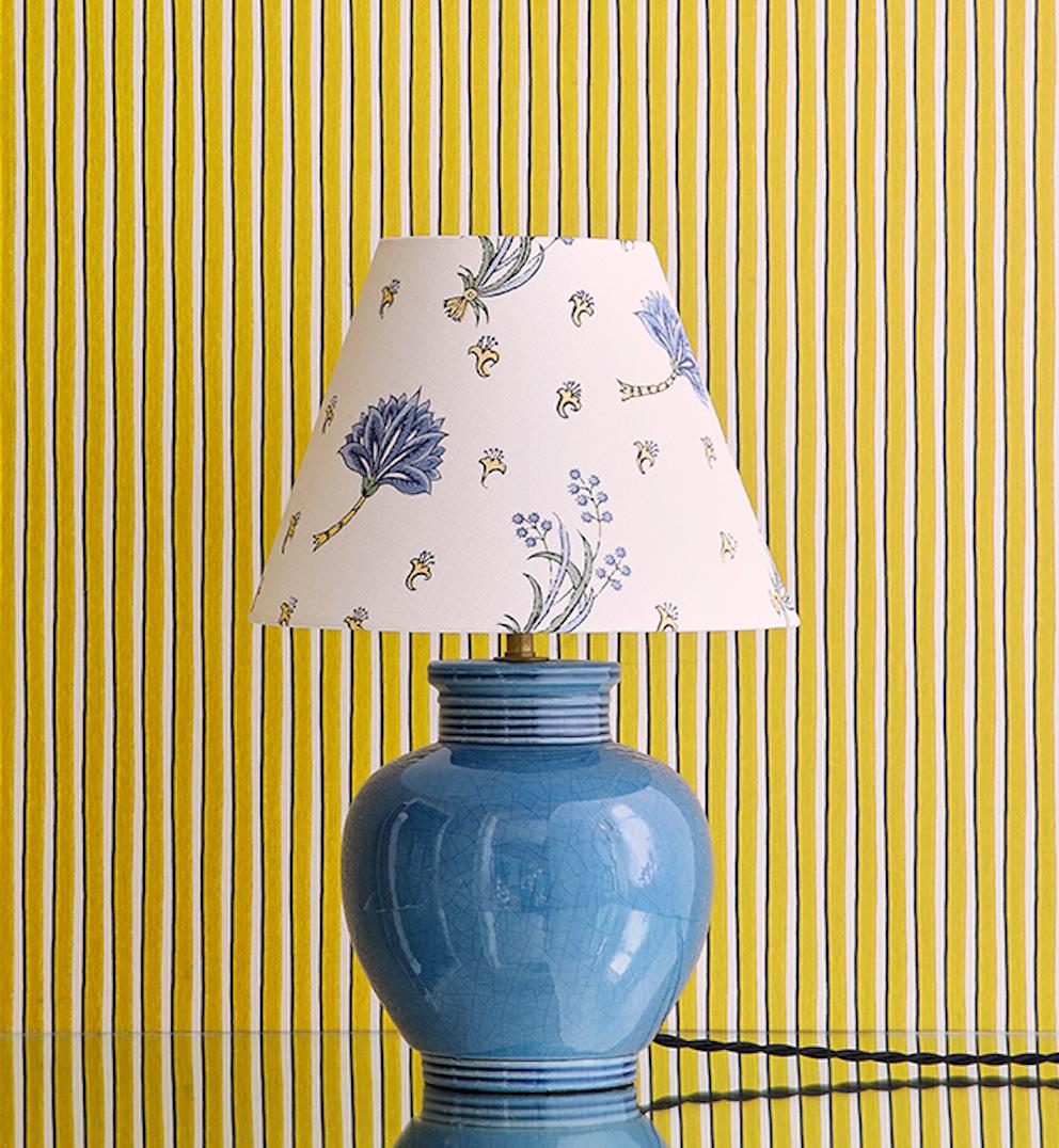 Robert Kostka
France, 1960's

Ceramic table lamp in blue glaze with customized shade.

Measures: H 38 x Ø 24 cm.
  