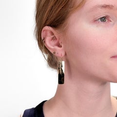 Boucles d'oreilles pendantes et rectangulaires en or 18K de Robert The Lee