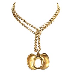 Vintage Robert Lee Morris Gold Pendant Circa 1980's