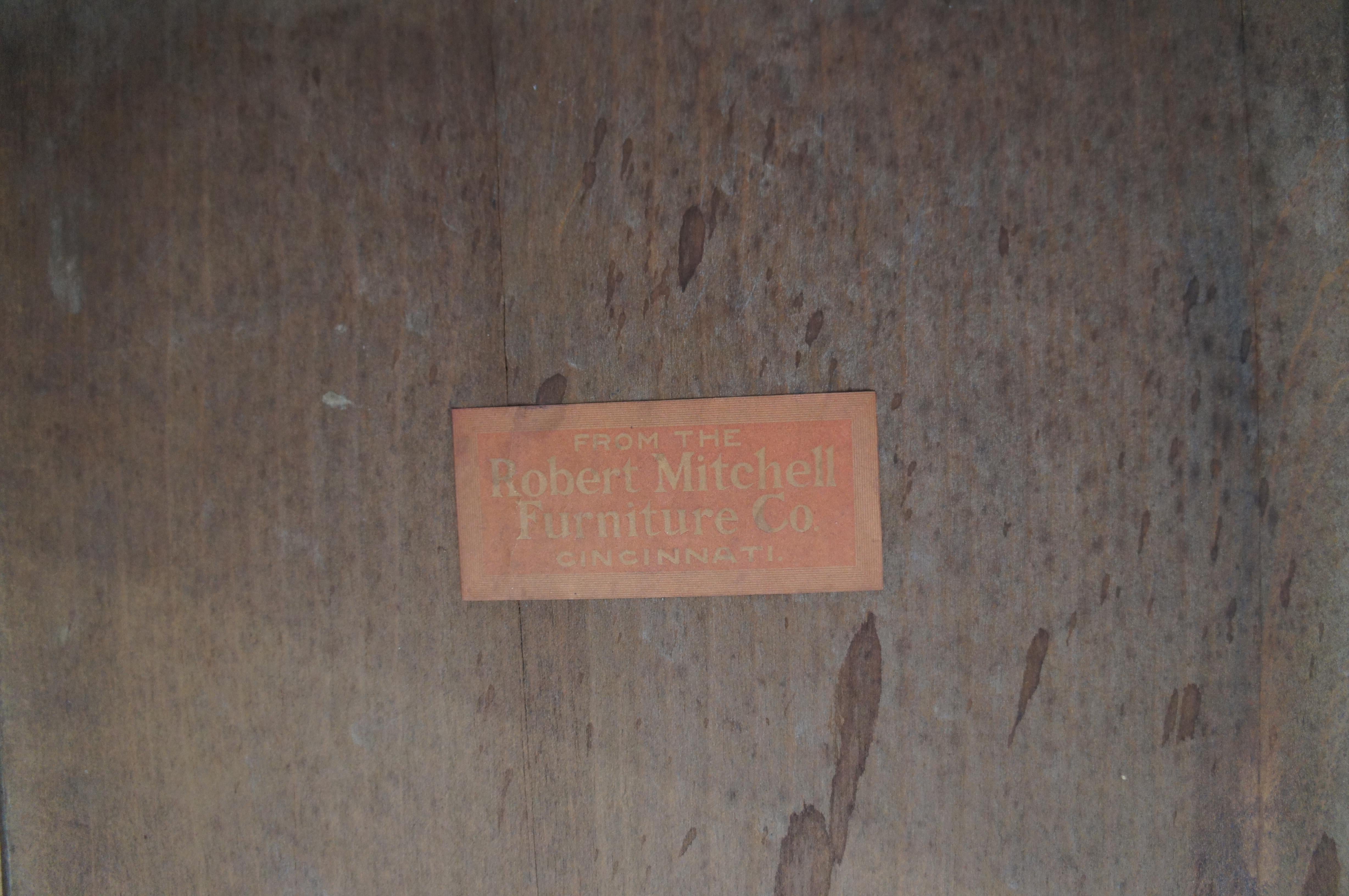 Vintage Robert Mitchell Walnut Dropleaf Rolling Bar Cart Tray Table Server For Sale 12