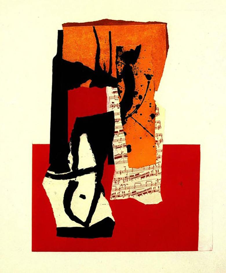 Expressionist Vintage Robert Motherwell Announcement, New York, 1981