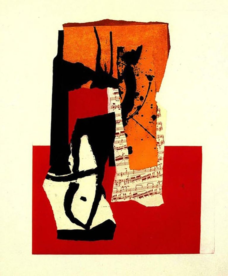 Expressionist Vintage Robert Motherwell Announcement, New York, 1981 For Sale