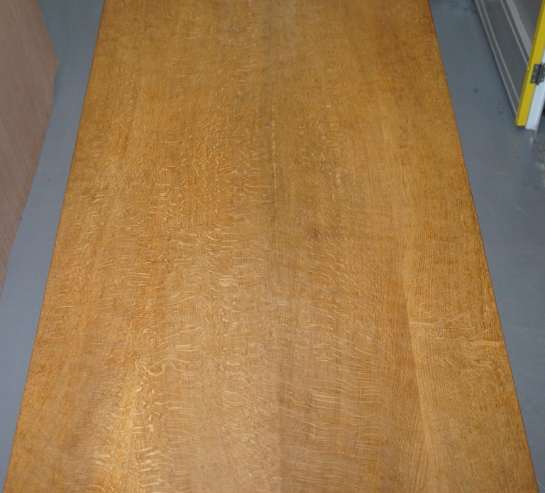 Vintage Robert Mouseman Thompson Solid Oak Refectory Dining Table at 1stDibs