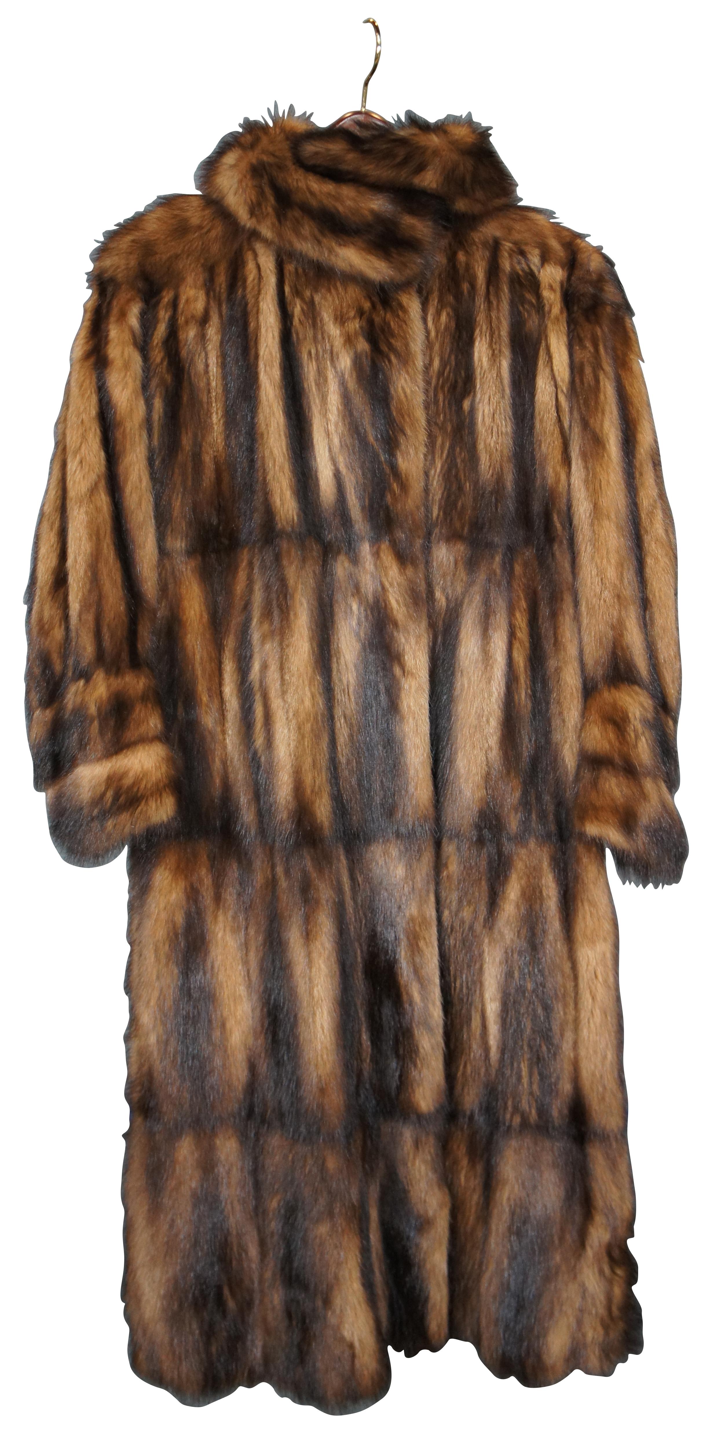 Vintage Robert Payne New York Two Tone Full Length Mink Fur Coat For Sale 5