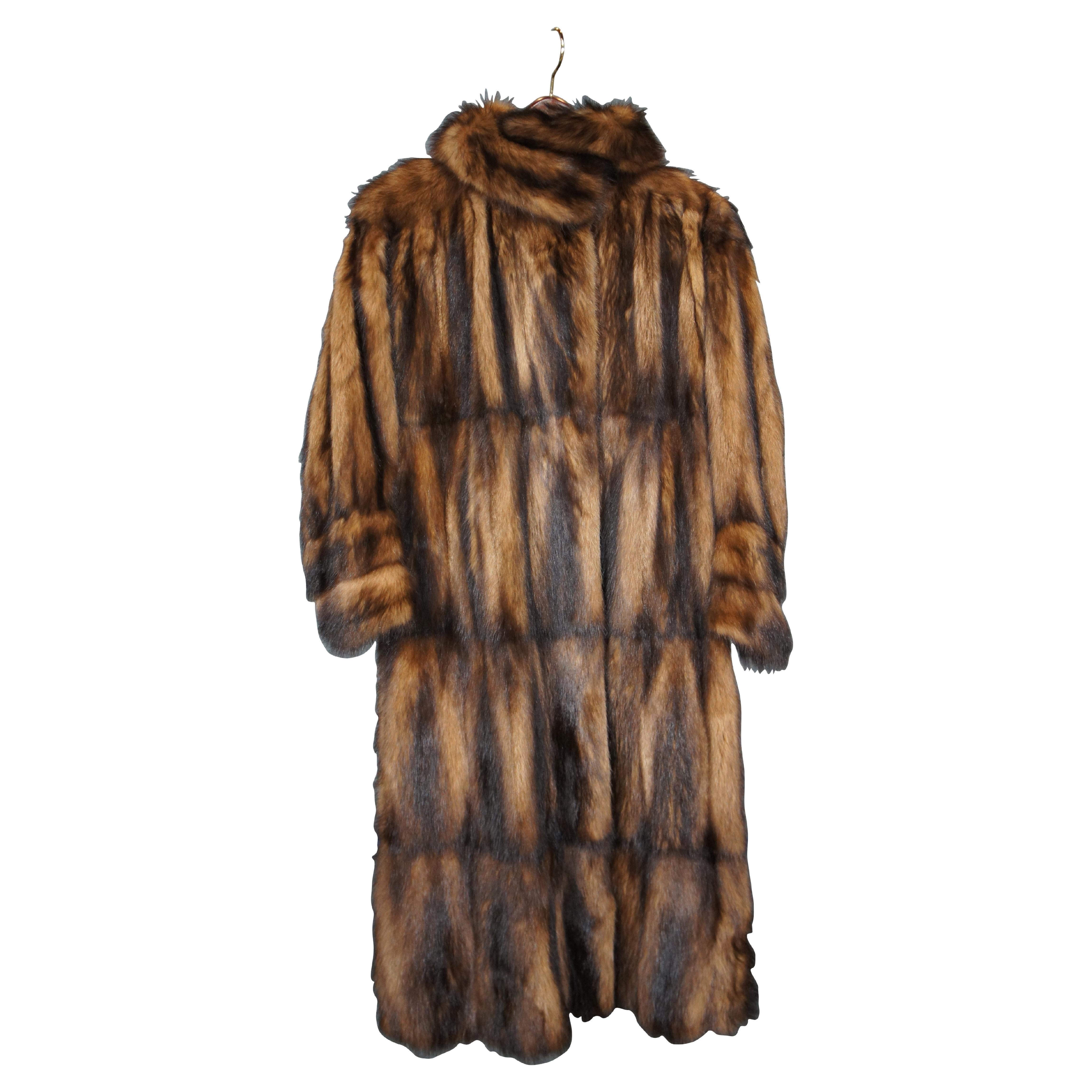 Vintage Robert Payne New York Two Tone Full Length Mink Fur Coat