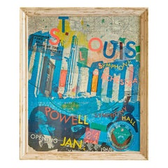 Vintage Robert Rauschenberg Exhibition Poster in Antique Frame, France, 1968