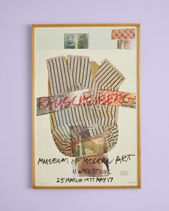 Vintage Robert Rauschenberg Museum of Modern Art Exhibition Poster, USA, 1976