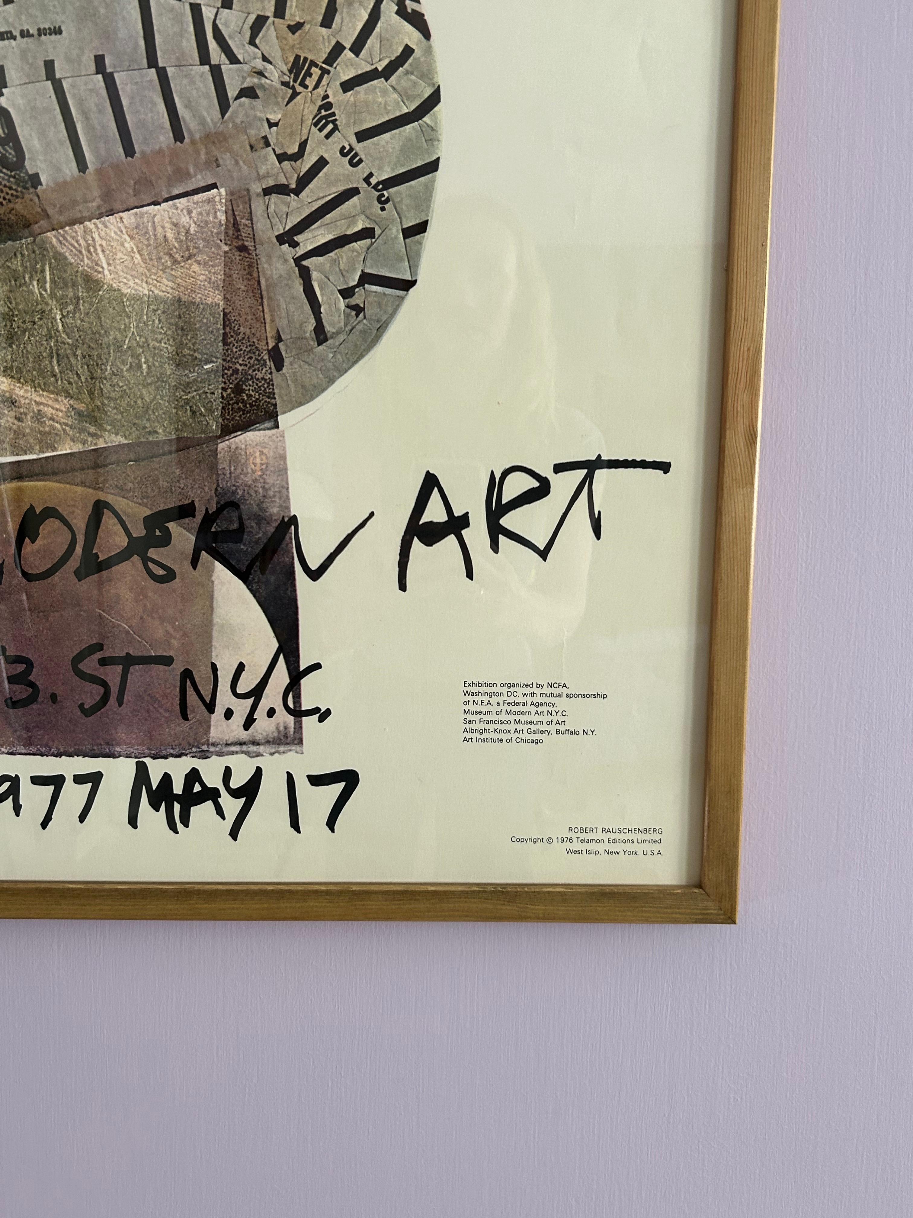 Vintage-Poster, Robert Rauschenberg Museum of Modern Art, Ausstellungsplakat, USA, 1976 im Zustand „Gut“ im Angebot in Copenhagen K, DK
