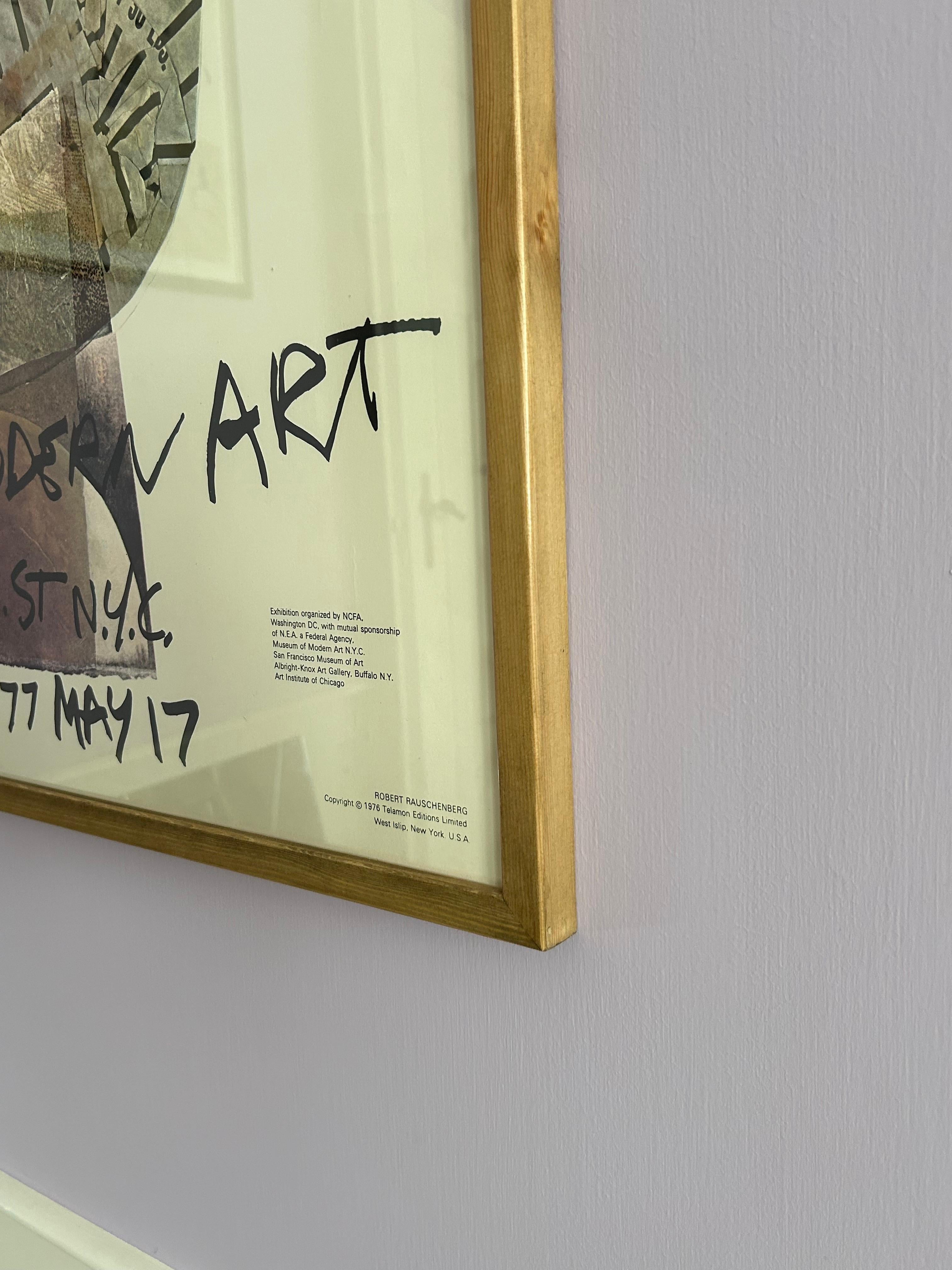 Vintage-Poster, Robert Rauschenberg Museum of Modern Art, Ausstellungsplakat, USA, 1976 (Papier) im Angebot