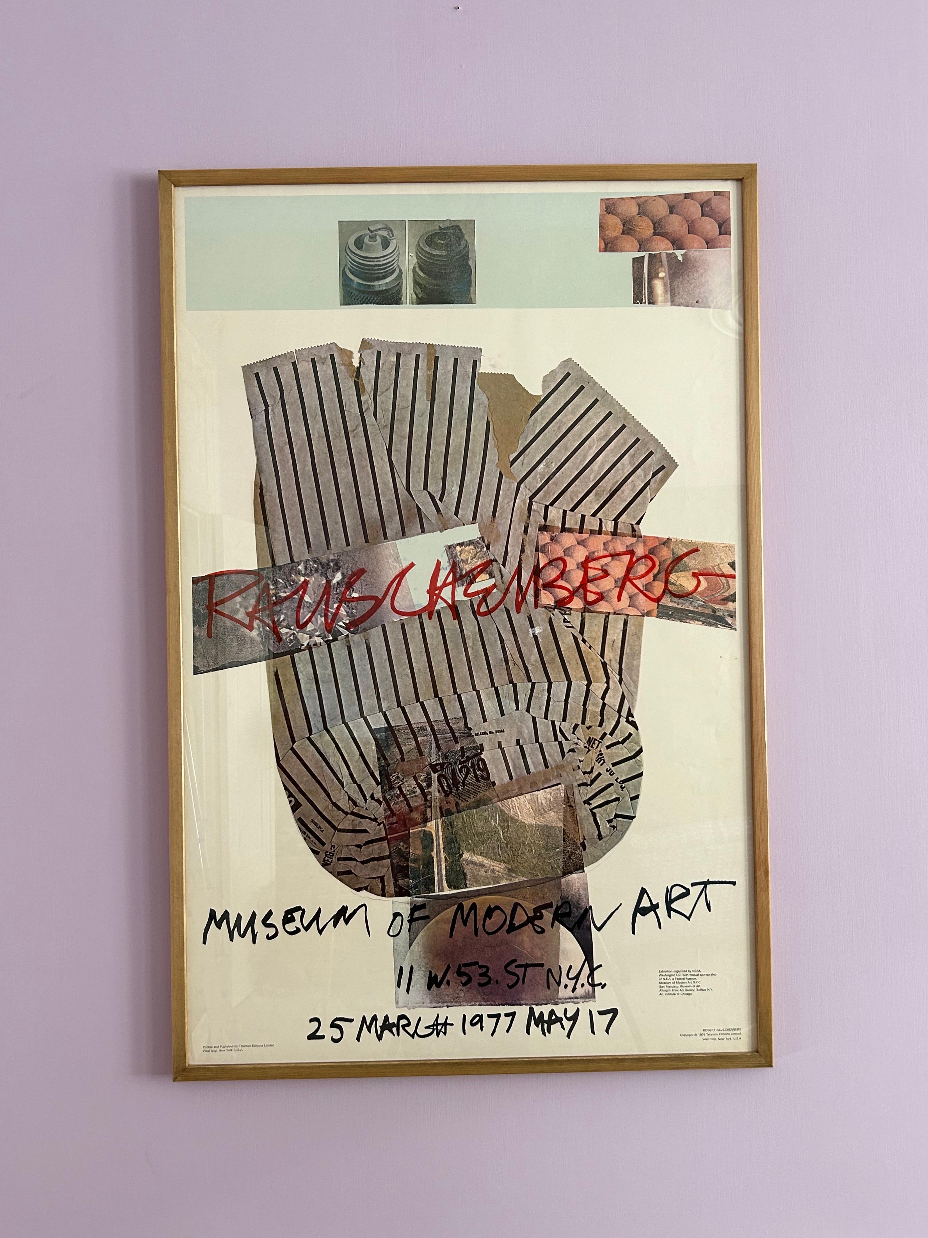 Vintage-Poster, Robert Rauschenberg Museum of Modern Art, Ausstellungsplakat, USA, 1976 im Angebot 2
