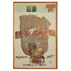 Vintage Robert Rauschenberg Museum of Modern Art Poster, USA, 1977