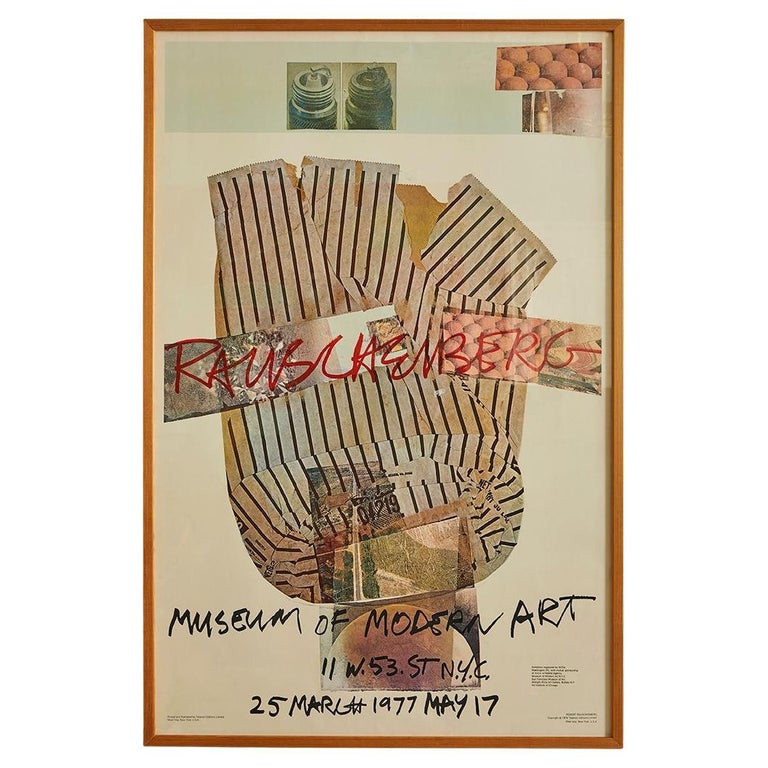 Vintage Robert Rauschenberg Museum of Modern Art Poster, USA, 1977 For