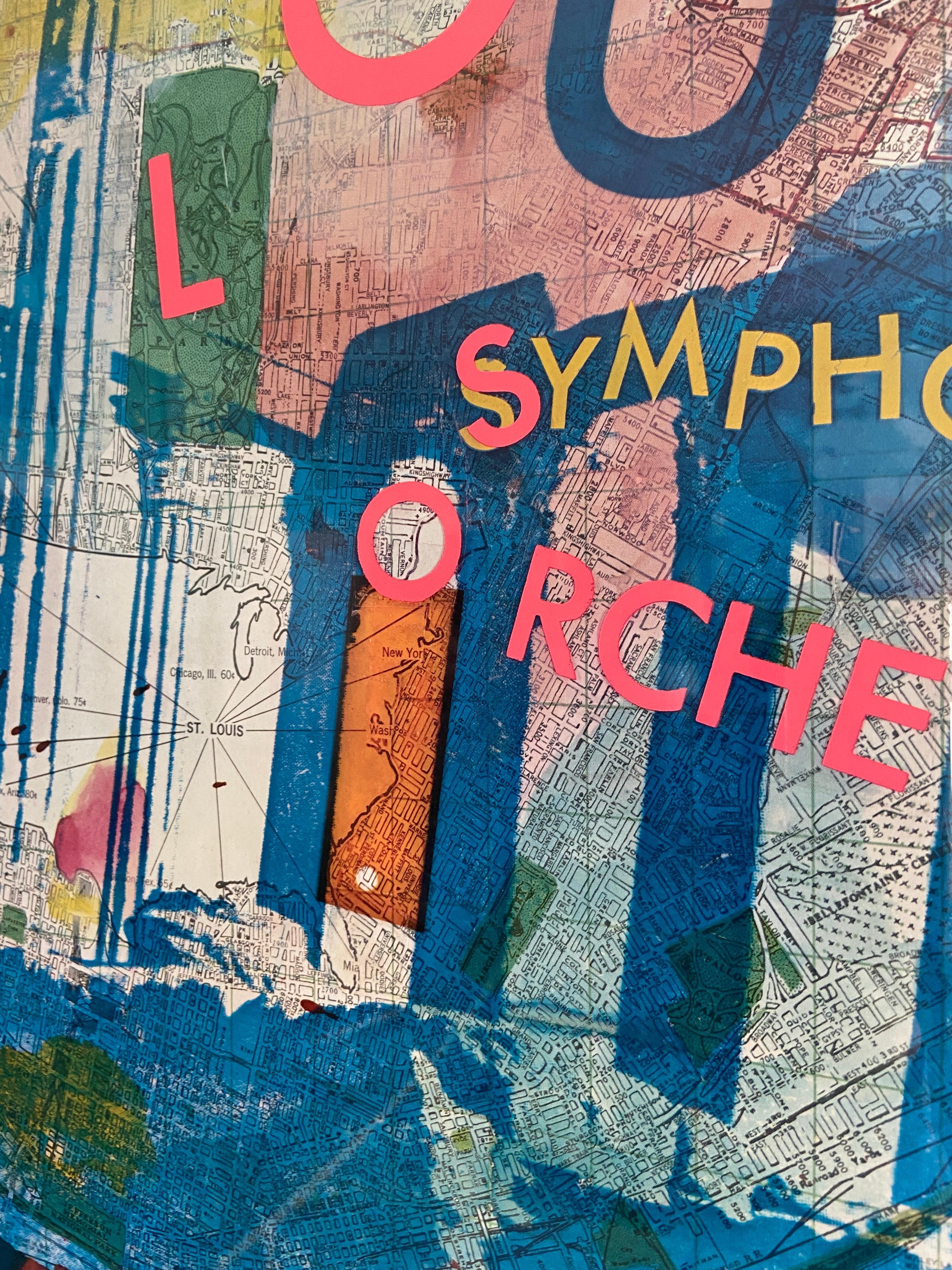 Mid-20th Century Vintage Robert Rauschenberg Saint Louis Symphony Exhibition Poster, France, 1968