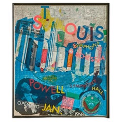 Vintage Robert Rauschenberg Affiche de l'exposition Saint Louis Symphony, France, 1968