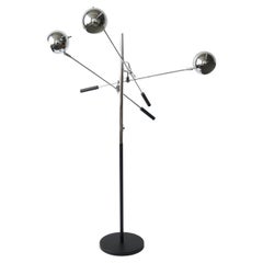 Vintage Robert Sonneman 3-Arm Triennale Orbiter Eyeball Adjustable Floor Lamp