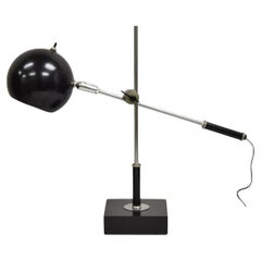 Vintage Robert Sonneman Mid Century Modern Black Eyeball Adjustable Desk Lamp