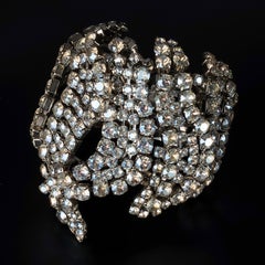 Vintage ROBERT SORRELL Opulent Crystal Cuff Bracelet