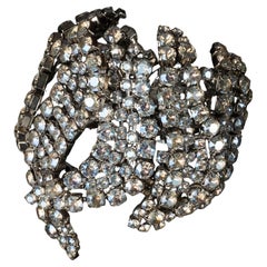 Vintage ROBERT SORRELL Opulent Crystal Cuff Bracelet