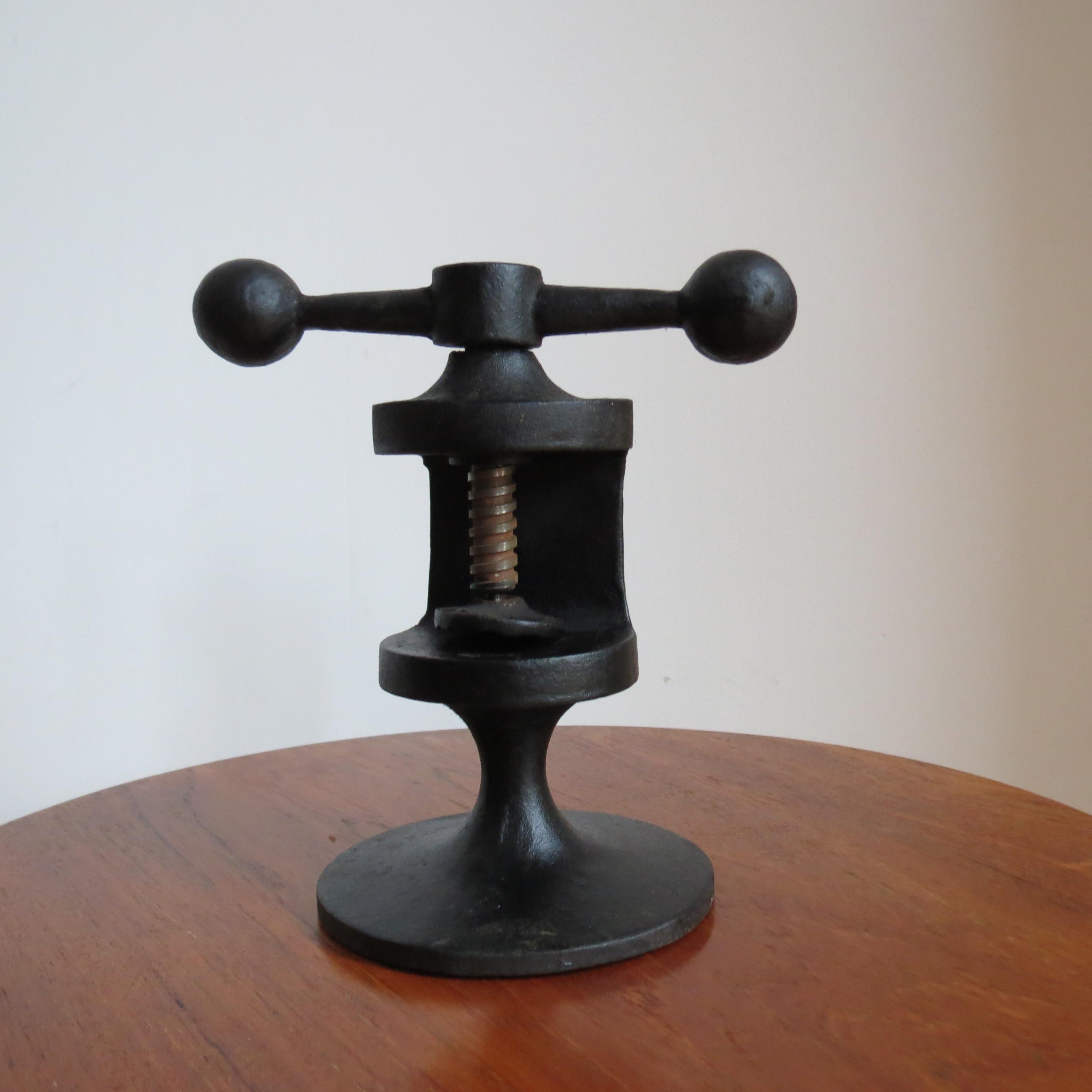 Wonderful Robert Welch Nutcracker. Made from cast iron.  This nutcracker dates from the 1960s.  Retains the original black finish, minimal signs of wear, sticker to the underside reads 