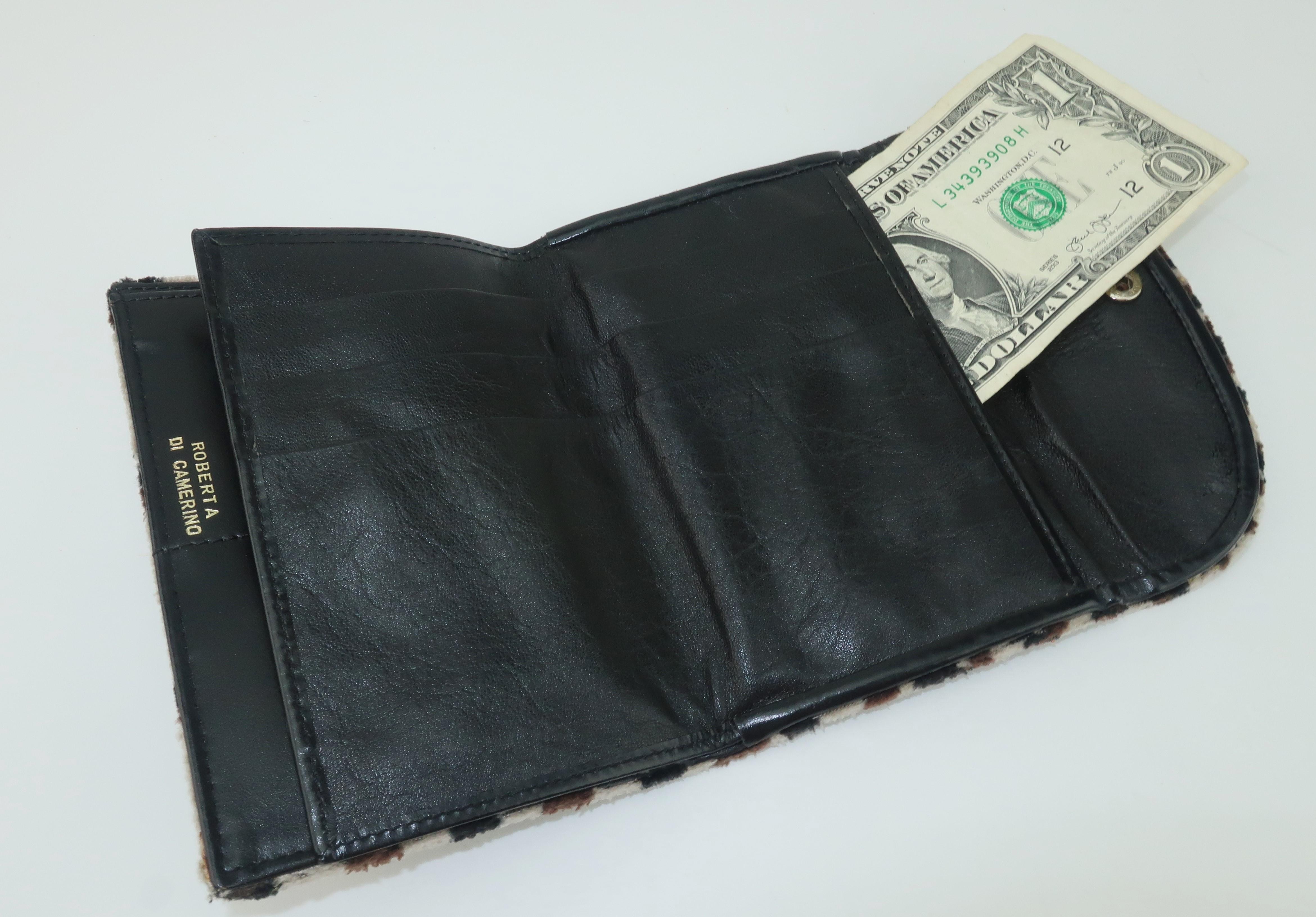 Black Vintage Roberta di Camerino Velvet & Leather Wallet