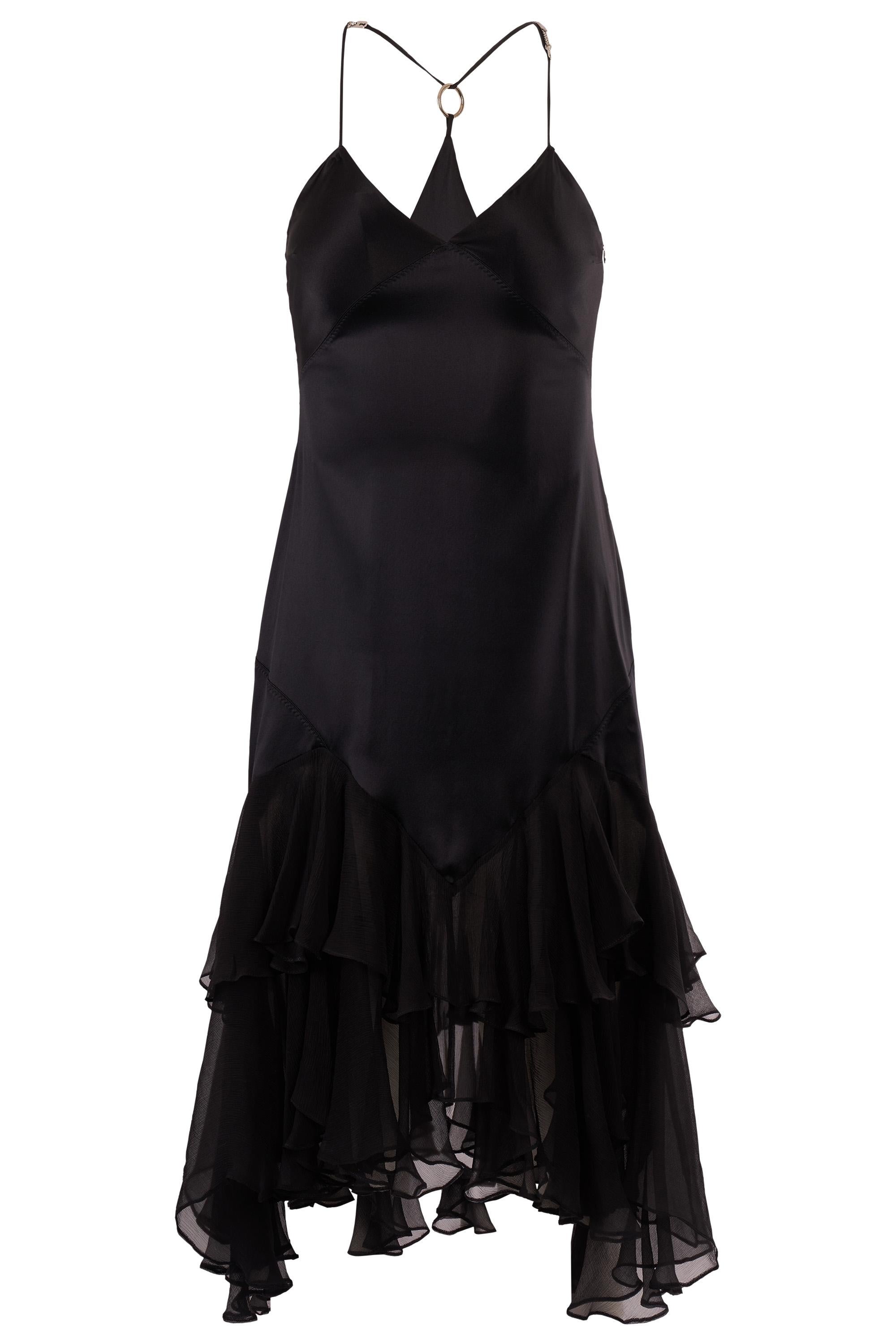 Vintage Roberto Cavalli 2004 Robe en soie noire Excellent état - En vente à London, GB