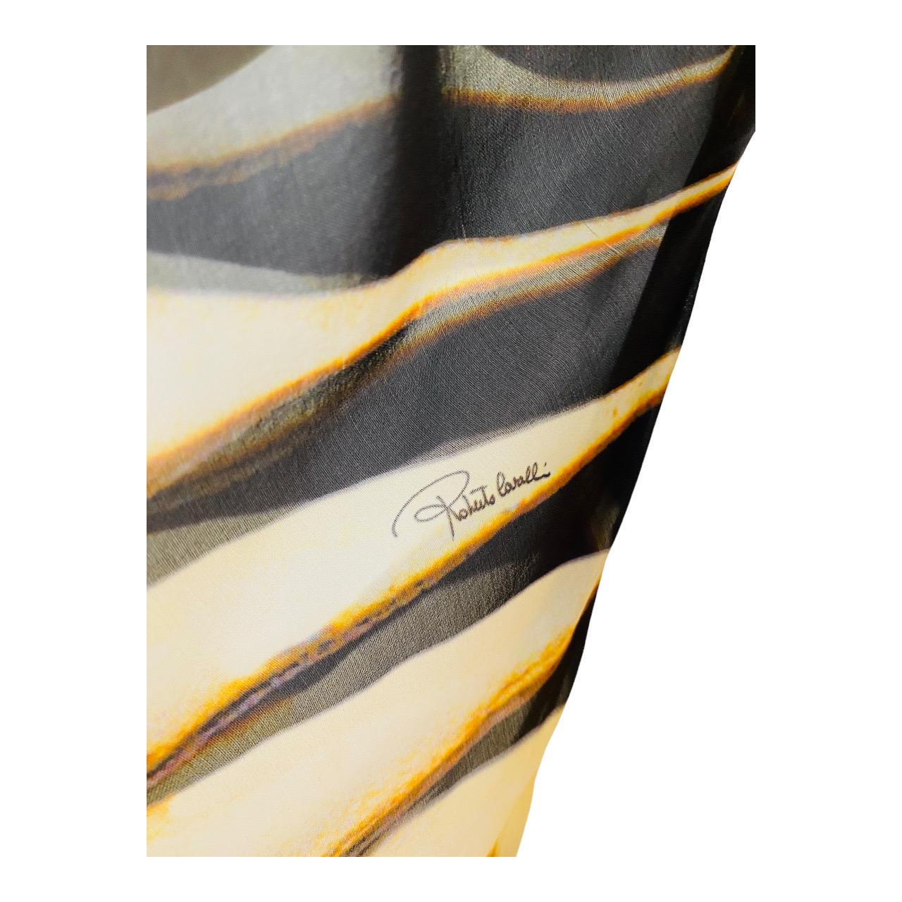 Vintage Roberto Cavalli 2007 Tiger Monarch Butterfly Mini Dress Angel Sleeves 8